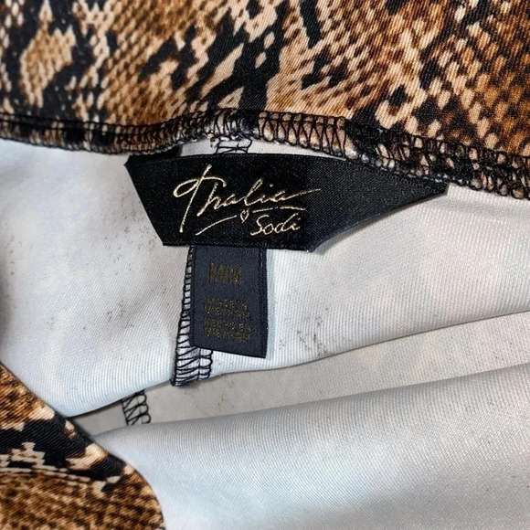 Thalia Sodi snake print high waisted midi pencil skirt Sz M New - Picture 6 of 16